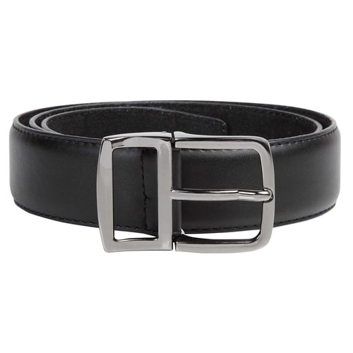 D555 Ashton Belt With Metal Keeper Black